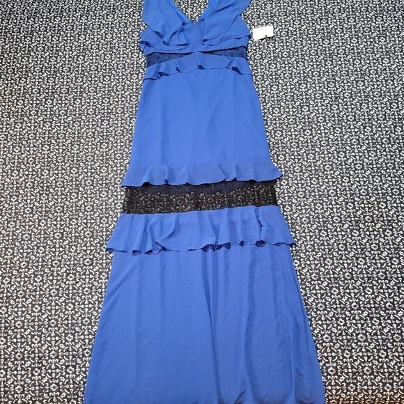 BCBGenerationâBlueâIrisâRuffle MaxiâDress - Picture 4 of 11